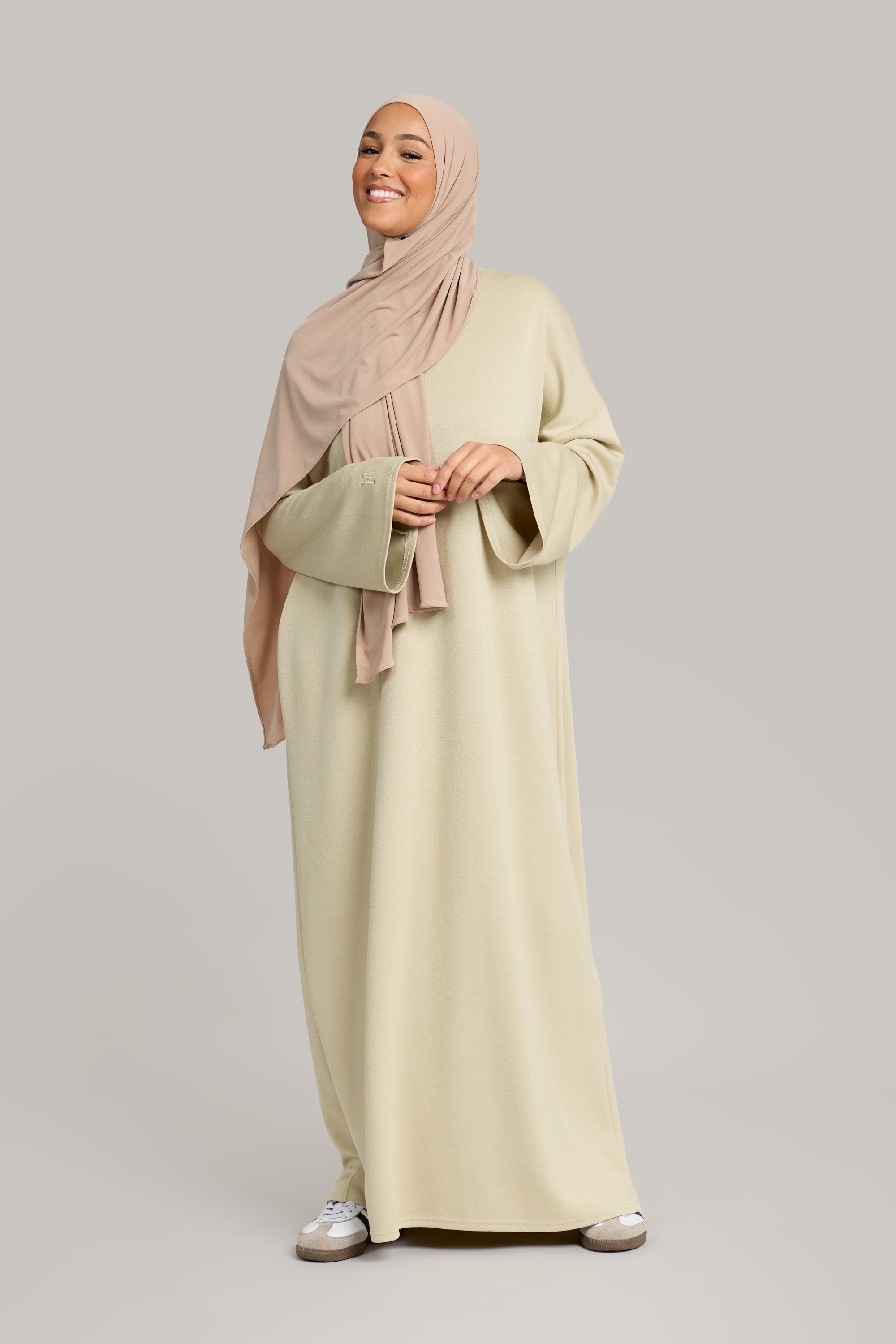 Wide Sleeve Dress - Light Moss