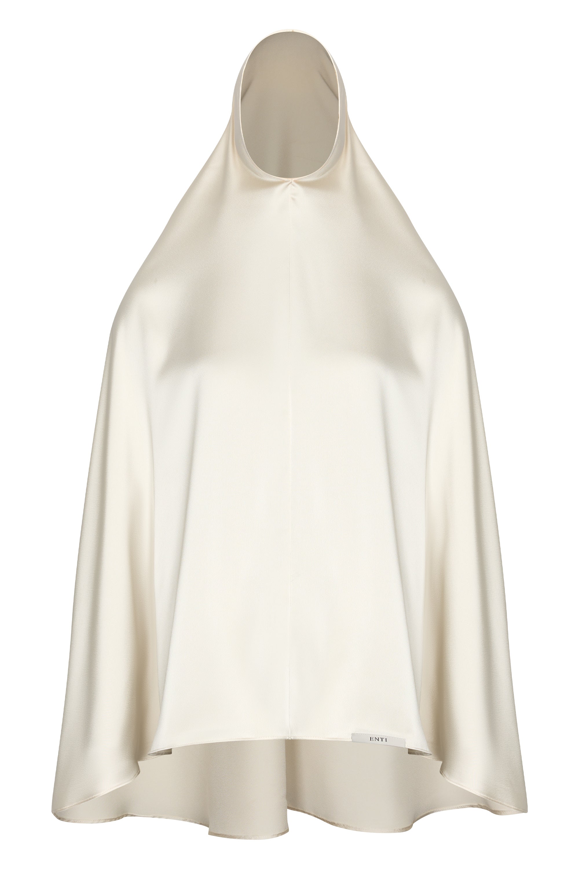 Satin Khimar Abaya Set - Ivory